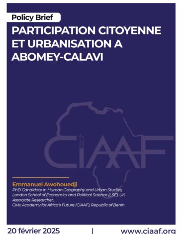 Participation citoyenne et urbanisation à Abomey-Calavi